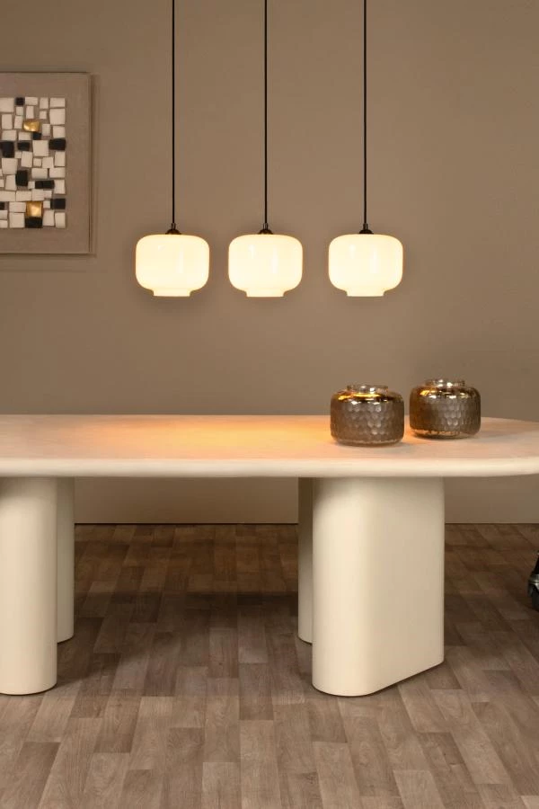 Lucide MEDINE - Suspension - 3xE27 - Opalin - ambiance 1